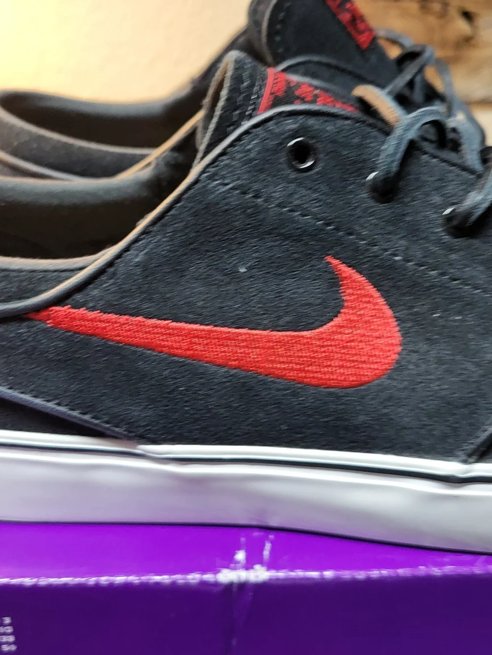 *NEW* Nike SB Zoom Stefan Janoski OG+ Black Red Shoes Size Men's 8.5 Women's 10